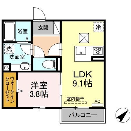 ディアライズ中市二丁目　Ⅰの物件間取画像